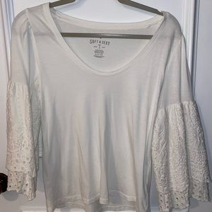 White Eyelet Top